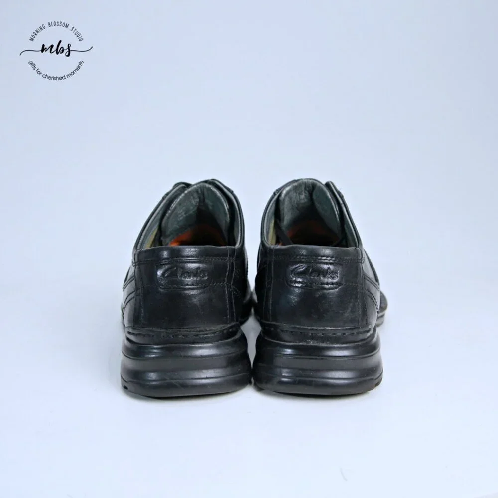 Clarks Mens‎ Touareg Vibe Leather Lace Up Oxfords Black Men 12